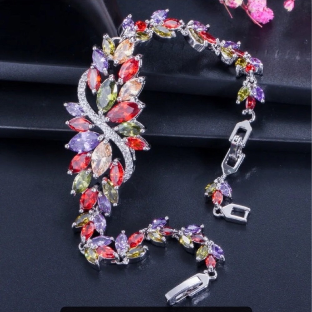 - - Swarovski Elements Bracelet Rainbow Crystals … - image 3